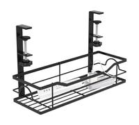Cable Management Rack, Under Desk Cord Organizer, 13.78x4.72in Space-Saving Wire Storage Basket, Extended Design Tidy, Setup Practical Desktop for Computer, and Workspaces
