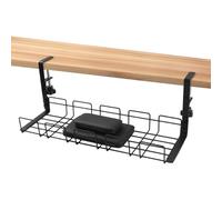 Cable Management Under Desk - No Drill Wire Basket Organizer for Home, Office, Study, Dining Table | Wire Tidy Storage for Computer, Workstation, Standing Desk, Studio, Electronics, Chargers