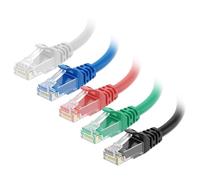 Cable Matters 10 Gbit/s 5-Color Combo Moldeado Cat 6 Cable, Pack de 5, 1,5m