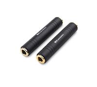 Cable Matters 2-Pack 6.35mm Coupler TRS Extension Adapter (6.35mm Female to Female Adapter)