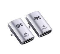 Cable Matters 2-Pack Adaptador USB C de 40Gbps en ángulo Recto con 240W PD (Adaptador USB C de 90 Grados) - Puerto Thunderbolt 4, Thunderbolt 3, USB 4 Compatible con iPhone 15, iPad Pro, Steam Deck