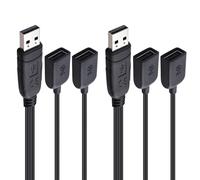 Cable Matters 2-Pack USB 2.0 A Macho a Hembra USB Splitter 1 in 2 out - 0.3m, USB Y Splitter Hub con 480Mbps de Transferencia de Datos, Soporte de Carga BC 1.2, USB Power Splitter