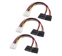 Cable Matters 3 Paquetes Adaptador Y-Cable 4 Pin Molex a Dual SATA - 15 cm