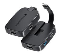 Cable Matters Hub USB-C 4 en 1 Portátil - HDMI 4K 60Hz, Carga 100W, 10Gbps - Adaptador Multipuerto Plegable Compatible Con Thunderbolt 4 de MacBook, DELL XPS