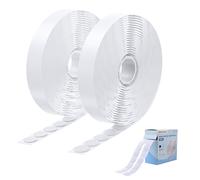 Cable Matters 400 Piezas (200 Pares) Puntos Adhesivos de Cierre de Gancho y Bucle, Redondos 19 mm, Autoadhesivos para Manualidades, Aula, Oficina y Organización del Hogar, Blanco