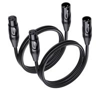 Cable Matters Cables Micrófono XLR a XLR, Pack de 2, 90cm