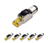 Cable Matters 6-Pack RJ45 Apantallado sin Herramientas Cat 8, Enchufe de Terminación de Campo Cat8, Conector Cat8, Enchufe Cat8