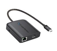 Cable Matters 8K Hub USB C HDMI (Dock USB C HDMI 2.1-4K @ 120Hz) con 2 Puertos USB 3.0, Gigabit Ethernet y Carga Power Delivery de 100W en Negro