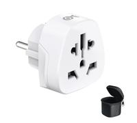 Cable Matters Adaptador Universal para enchufes Europeos, Adaptador de Viaje Cualquier país a la UE, Compatible con enchufes del UK, US, AU, CN y JP para su Uso en DE, FR y ES con Tomas de Tipo E/F.