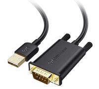 Cable Matters Adaptador USB a Serial Cable Macho a Macho (RS232 a USB2.0, USB a DB9 Cable) 1 8m Soporta Windows 11/10/8/7/Vista/XP macOS 11.0 o posterior, Negro