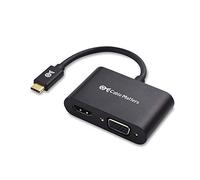 Cable Matters Adaptador USB C a HDMI/VGA de Aluminio (Adaptador USB C HDMI 4K o Convertidor USB C VGA 1080p) - Compatible con Puertos USB C, Thunderbolt 3, USB4 y Thunderbolt 4