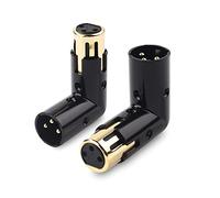 Cable Matters Adaptador XLR Ajustable Macho a Hembra, Pack de 2, Negro