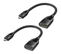 Cable Matters Adaptadores Micro-HDMI a, 8K, Pack de 2, 5 Pulgadas, Negro