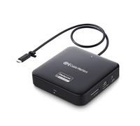 Cable Matters Base DisplayLink 7 en 1 dual 4K 60Hz USB C (estación de acoplamiento DisplayLink) con 2 puertos DisplayPort, Gigabit Ethernet, USB de 10 Gbps, lector SD, PD de 100 W para MacBook todos