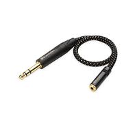 Cable Matters Cable Adaptador de Auriculares de 6,35 mm a 3,5 mm (1/4 Macho a 1/8 Hembra, Adaptador de 3,5 mm a 1/4, Cable Adaptador de AMP a Auriculares) en Negro, (0.3 m)