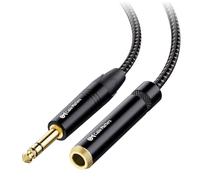Cable Matters Cable de extensión largo trenzado de 1/4 pulgadas de 25 pies (1/4 TRS a 1/4 pulgadas macho a hembra cable)