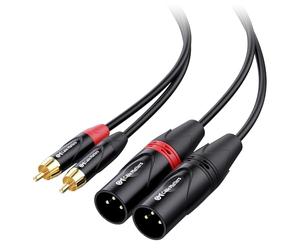 Cable Matters Cable de interconexión doble RCA a XLR desequilibrado de 1,8 m, 2 RCA a 2 XLR macho