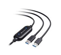 Cable Matters Cable de transferencia de datos USB 3.0 de PC a PC para Windows y Mac en 6.5 pies - PClinq5 y Bravura Easy Computer Sync Incluidos - Compatible con PCMover para migración de sistemas