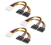 Cable Matters Cable en Y 4 Pines Molex a Doble SATA, Pack de 3, 15cm
