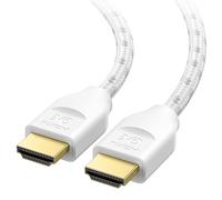 Cable Matters Cable HDMI Ultra 8K de 48 Gbps en blanco (cable HDMI trenzado de 8 K) con soporte de 8 K 120 Hz y HDR - 1 m, 3,3 pies