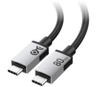 Cable Matters Cable USB4 80Gbps trenzado 2 m, 8K@120Hz/4K@480Hz, carga 240W USB PD 3.1, compatible Thunderbolt 5/4 y USBC