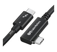Cable Matters [Certificado por Intel] 40Gbps Cable Thunderbolt 4 Codo | [8K@60Hz / 4K@240Hz vídeo, 240W carga, 40Gbit/s transferencia de datos], Rechtwinkliges, negro