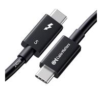 Cable Matters [certificado por Intel] 80Gbps Thunderbolt 5 Cable con aumento de ancho de banda de hasta 120Gbps y carga de 240W en negro - 0,3m, compatible con Thunderbolt 4, USB 4 y USB-C