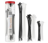 Cable Matters Combo Pack Bridas para Cables con autobloqueo de 200 piezas (150 mm + 200 mm + 300 mm) Sujetacables de nailon en Blanco y Negro