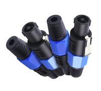 Cable Matters - Conector de cable para altavoz de 4 polos (paquete de 4) - Di metro exterior m ximo: 8,5 mm/0,33 pulgadas - Compatible con conect