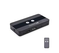 Cable Matters Conmutador KVM Switch USB C doble 4K 60Hz para 2 ordenadores HDMI, DisplayPort y 4x USB 3.0 -Control remoto Thunderbolt 4 USB4 compatible para MacBook Pro XPS Carga de host no compatible