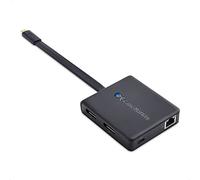 Cable Matters Dual Monitor USB C Hub (USB C Dock) con 2 x 4K DP, 2 x USB 2.0, Ethernet y 60 W de carga para Windows - Thunderbolt 3 puerto compatible - Compatible con una pantalla externa con MacBook Pro