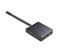Cable Matters Hub USB C a 3-Puerto DisplayPort para 3 monitores (Concentrador USB C con 3X DP 4K, 2X USB 3.0, 1x USB C, Ethernet 1000Mbps y Carga de 100W - Compatible con Thunderbolt 3 en Windows