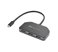 Cable Matters Hub USB C para 3 monitores 4K (Concentrador USB C con 3-Puertos DisplayPort y 100W Carga para Windows) - DisplayPort 1.4 y DSC 1.2 para 8K y 4K 120Hz HDR - No es Compatible con macOS