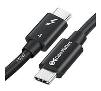 Cable Matters [Intel certificado 0,3 m Cable Thunderbolt 4 de 40 Gbps para vídeo 8K y Carga a 240W - retrocompatible con Thunderbolt 3, USB4, USB C
