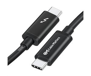 Cable Matters [Intel certificado] 2 m Cable Thunderbolt 3 de 20 Gbps (Cable Thunderbolt 3 USB C, Cable USB C a USB C) Que admite Carga de 100W, 8K@30Hz/4K@120Hz en Negro