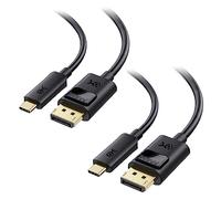 Cable Matters Pack de 2 32,4Gbps Cable USB-C a DisplayPort 1.4, 1,8m, Negro