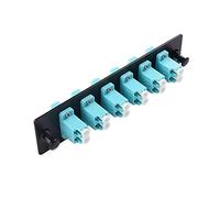 Cable Matters Panel de conexión de fibra de 6 puertos con 6 adaptadores de fibra óptica LC dúplex en negro