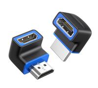 Cable Matters Paquete Combinado de Adaptadores HDMI Planos 8K a 60 Hz / 4K a 120 Hz en ángulo de 270º y 90º con HDR (Adaptador HDMI 8K en ángulo Recto/Adaptador HDMI en ángulo de 90º) en Negro