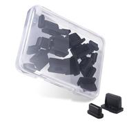 Cable Matters paquete combinado de tapas para USB-C y puerto USB - 10 tapas para puertos USB-A y 10 tapas para puertos USB C en negro (tapa antipolvo USB, tapas para USB C, tapón antipolvo USB)
