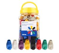 Cable Matters Paquete de 100 botas de alivio de tensión Cat6/Cat5e RJ45, botas RJ45, botas Cat 6, botas Ethernet Cat6, multicolor, adecuadas para cables Ethernet de 6,5 mm