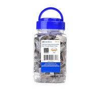 Cable Matters Paquete de 100 conectores RJ45 pasante de paso Cat 6A (extremos Cat 6A / conector Cat6A / enchufes modulares RJ45 / enchufes Ethernet) para cable Ethernet sólido o trenzado S/FTP