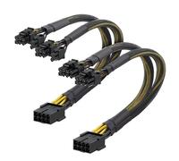 Cable Matters Paquete de 2 adaptadores de alimentación PCIe de 8 pines a dual 8 pines (6+2) para GPU - 22cm (cable PCIe de 8 pines GPU, cable dual PCIe de 8 pines)