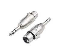 Cable Matters Paquete de 2 adaptadores TRS a XLR de 6,35 mm, macho a hembra