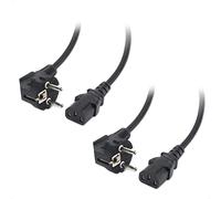 Cable Matters Paquete de 2 Cable Alimentacion PC de 3 Puntas de 2m, Cable Corriente Ordenador C13, Cable de alimentación de TV, Cable Ordenador de Ordenador (CEE 7/7 a IEC C13)