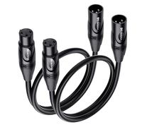 Cable Matters Paquete de 2 cables de micrófono XLR a XLR de alta calidad de 0,3 m, cables XLR, cable de micrófono, cable XLR