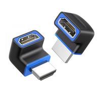 Cable Matters Paquete de 2 de 270 Grados de ángulo Macho a Hembra 8K adaptadores HDMI con 8K @ 60Hz y 4K @ 120Hz Soporte de Color Negro