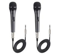 Cable Matters Paquete de 2 micrófonos vocales dinámicos cardioides con Cable de 4,5 m, micrófono de Canto con Cable/micrófono de máquina de Canto Karaoke