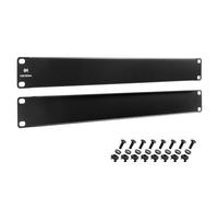 Cable Matters Paquete de 2 paneles en blanco de 1U, espaciador de panel de montaje en rack de 1U para armario de servidor de 48.3 cm, color negro