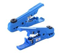 Cable Matters Paquete de 2 pelacables en azul, 8-16 AWG, soporte máximo de 7,6 mm de diámetro exterior, hoja ajustable, herramienta pelacables de precisión para cables grandes, incluye cortador para