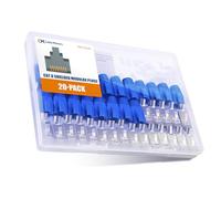 Cable Matters Paquete de 20, 23-24AWG conectores apantallados RJ45 Cat8 Cat7 Cat6 con fundas de alivio de tensión para cables Ethernet sólidos o trenzados (Conector Cat8/Conector RJ45 Cat8)